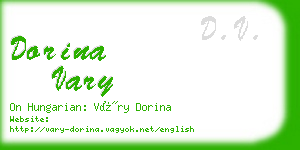 dorina vary business card